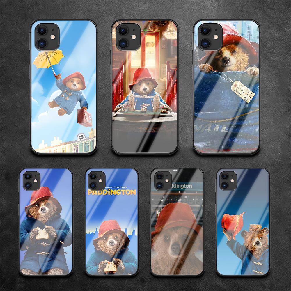Paddington Bear Tempered Glass Phone Case Cover For Iphone 6 7 8 11 12 X Xs Xr Pro Max Plus Samsung Galaxy Xiaomi Redmi Tpu Hot 3d Fashion Kop Billigt Fri