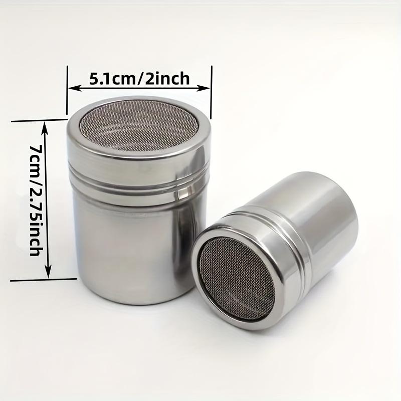 Stainless Steel Cocoa Flour Coffee Sifter Flour Sugar Icing Mesh Sifter Powder Spreading Tank for Fancy Barbecue Kitchen Supplies