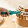 Bowl Holder Clip Safe Handling Kitchen Tongs with Silicone Cover Hot Dishes Grippers Tongs for Baking and Grilling