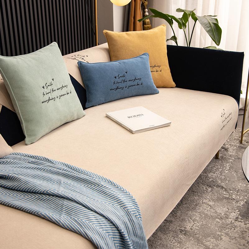 Chenille Sofa Cushion Four Seasons Universal Simple Modern Non-Slip Cushion Stain-Resistant Sofa Cover Thick Cover Towel