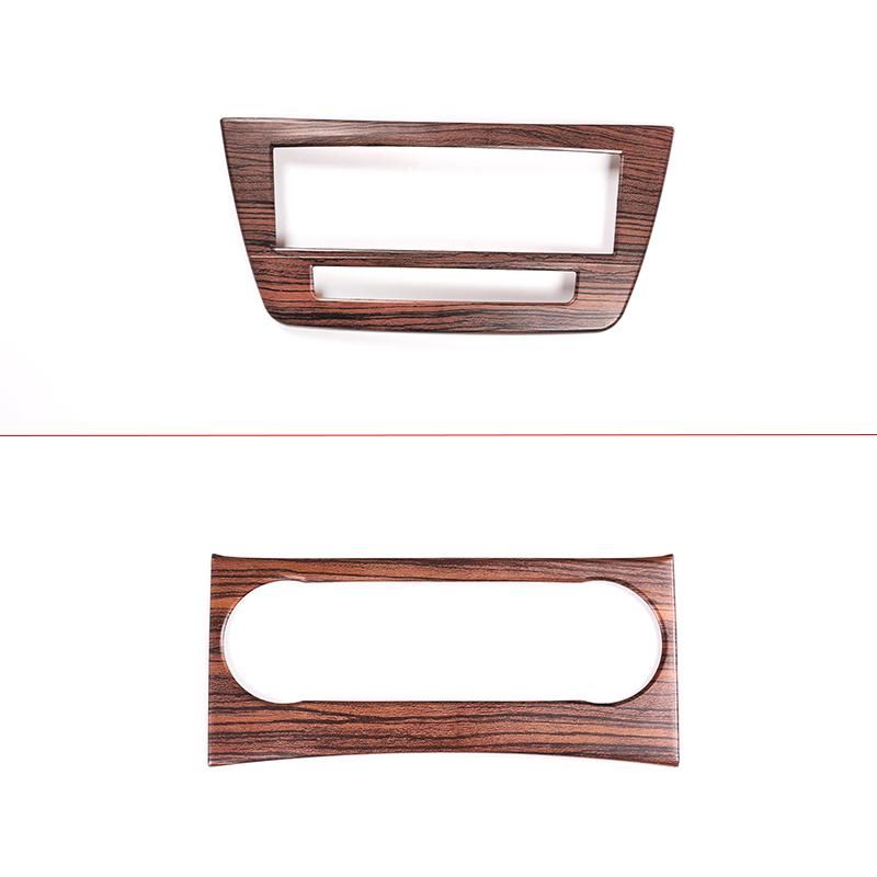 Pine Wood Grain Interior Air Conditioning Switch Panel Frame Stickers For Mercedes Benz C Class W204 2011-2014 Accessories