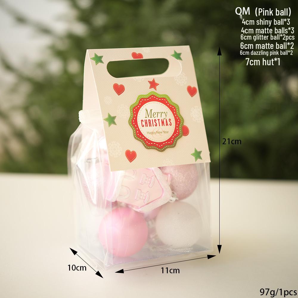 Christmas Tree Ornament Set: Nine Painted Macaron Candy Color Irregular Balls