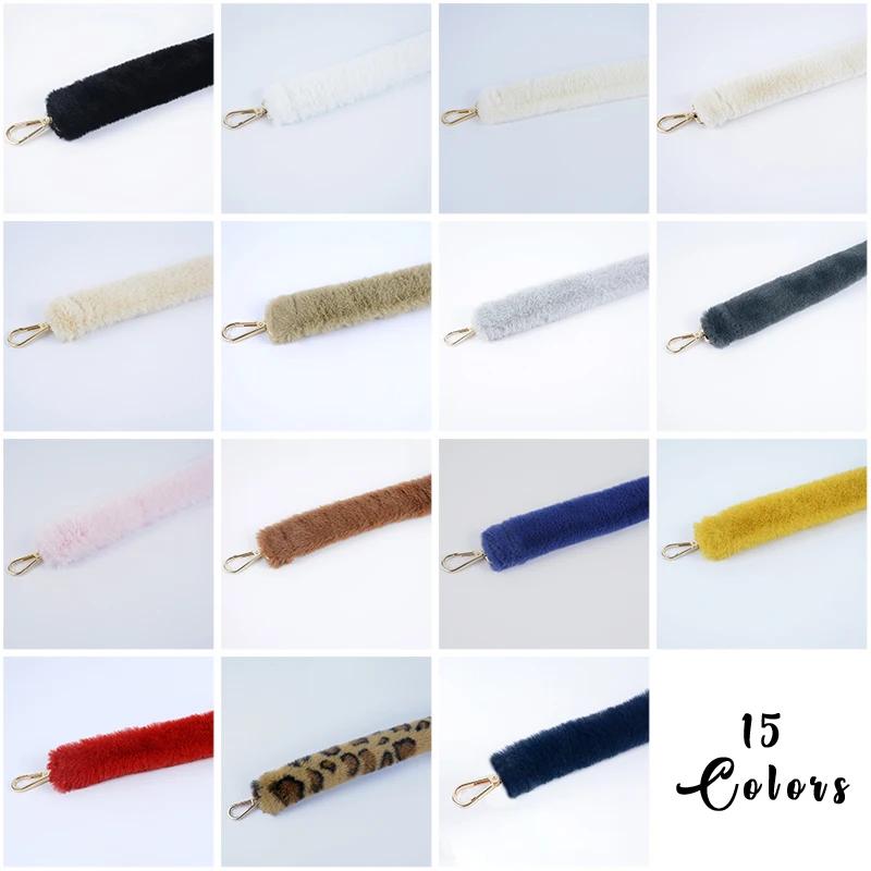Tracolla Lunga Regolabile in Peluche Sintetico di Coniglio Sostitutiva per Borsa a Spalla o Crossbody da Donna Accessorio Moda per Borsa