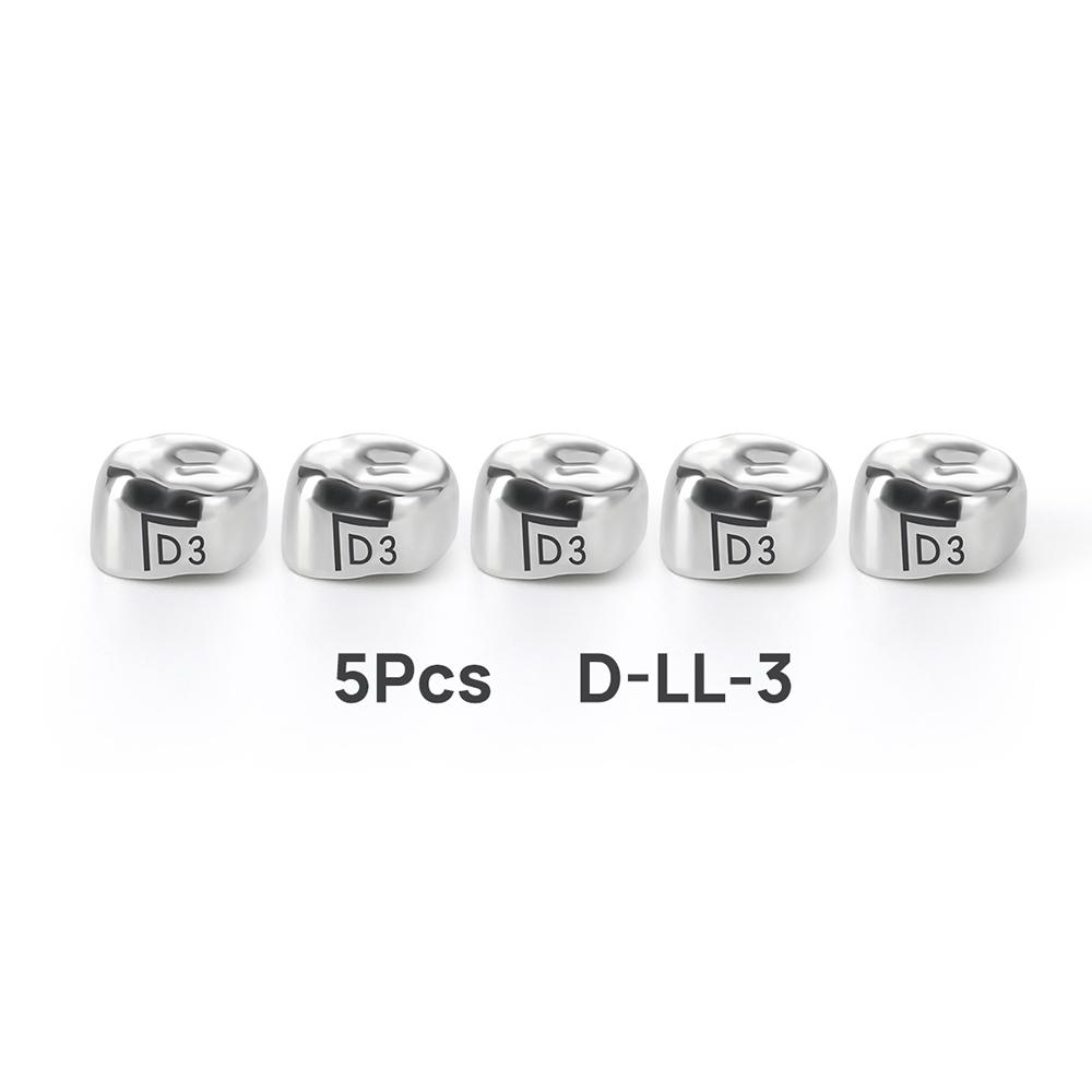 5Pcs Dental Crowns Preformed Metal Crown Stainless Steel Temporary Crowns Dentistry Orthodontic Material Therapy Tools