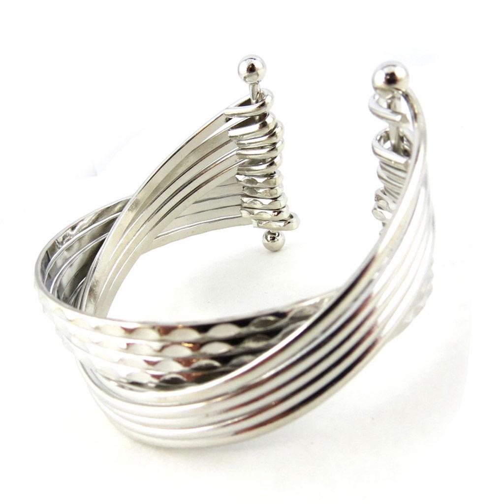 Les Trésors De Lily [N1094] - Silver 'Cleopatra' Designer Bracelet