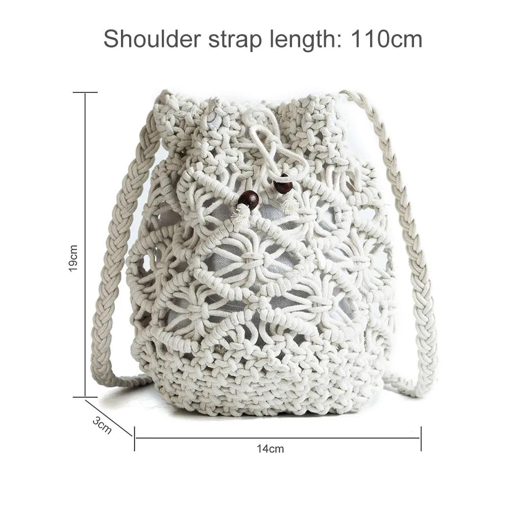 2024 New Summer Fashion Handmade Bucket Bags For Women Shoulder Crossbody Bag Female Handbag