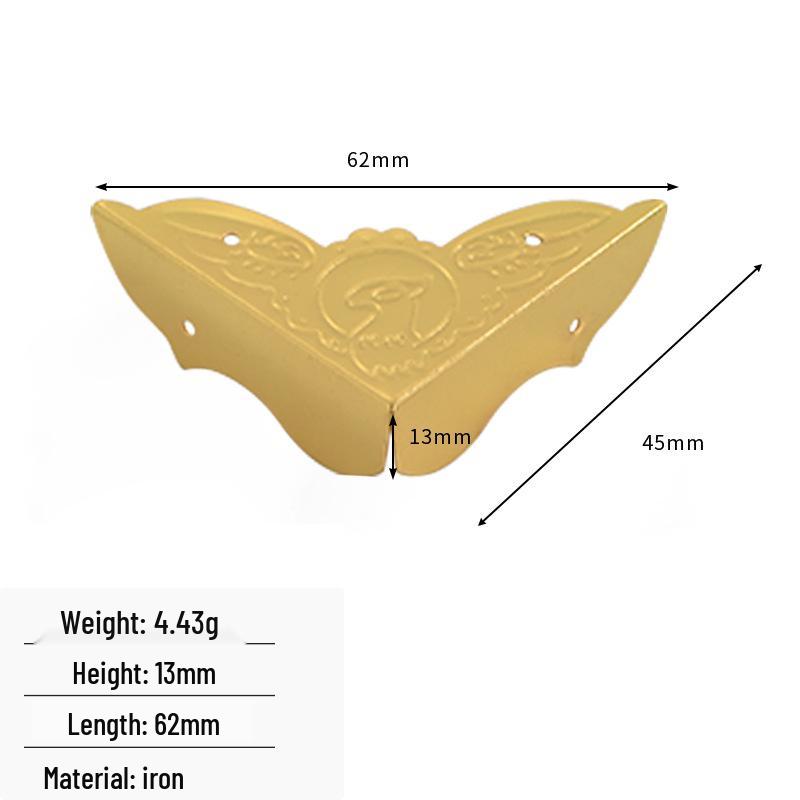 Antique Bronze Gold Right Angle Iron Corner Protector for Wood Furniture