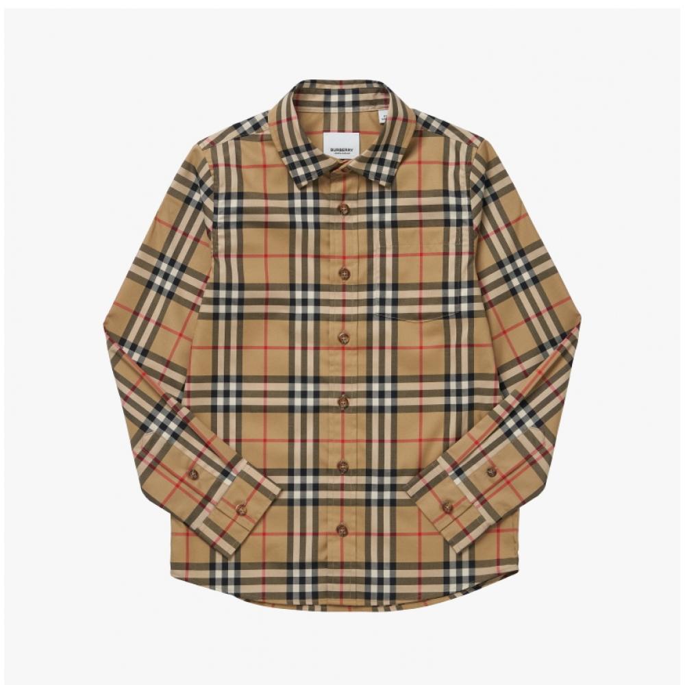 Burberry 8059637 A7028 Vintage Check Stretch Jungen Kinder Hemd