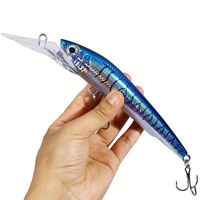 1 adet Uzun Mesafe Atış Minnow Balık Yemi Gerçekçi 9.45in (24cm) /100g Sahte Yem Turna Balığı Avcılığı Yemleri