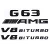 Compatible with Mercedes G63 Rear Emblem & V8 BITURBO AMG Side Sticker.
