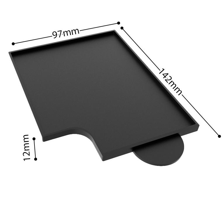 Coffee Tamper Mat for Premier ES601 ES655 ES701 Espresso Machines Non Slip Cleaning Mat 14.2 x 9.7 x 1.2 cm Black