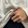 Handcrafted Feather Design Adjustable Ring Men Women Vintage Style Plated Couple Matching Rings