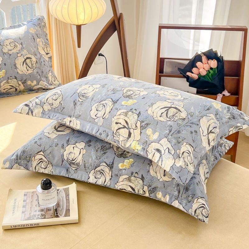 Pastoral Style Ins Style Duvet Set Bedding Set Small Floral. Warm And Thickened  Double-layer Washing Cotton Bed Sheet And Duvet