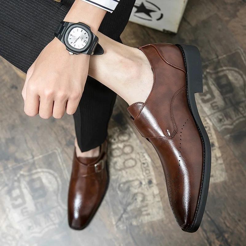 Designer Herrenschuhe Klassischer Business Büro Kleiderschuh Hohe Qualität Lässige Lederschuhe für Herren Luxus Hochzeitsschuhe Slipper