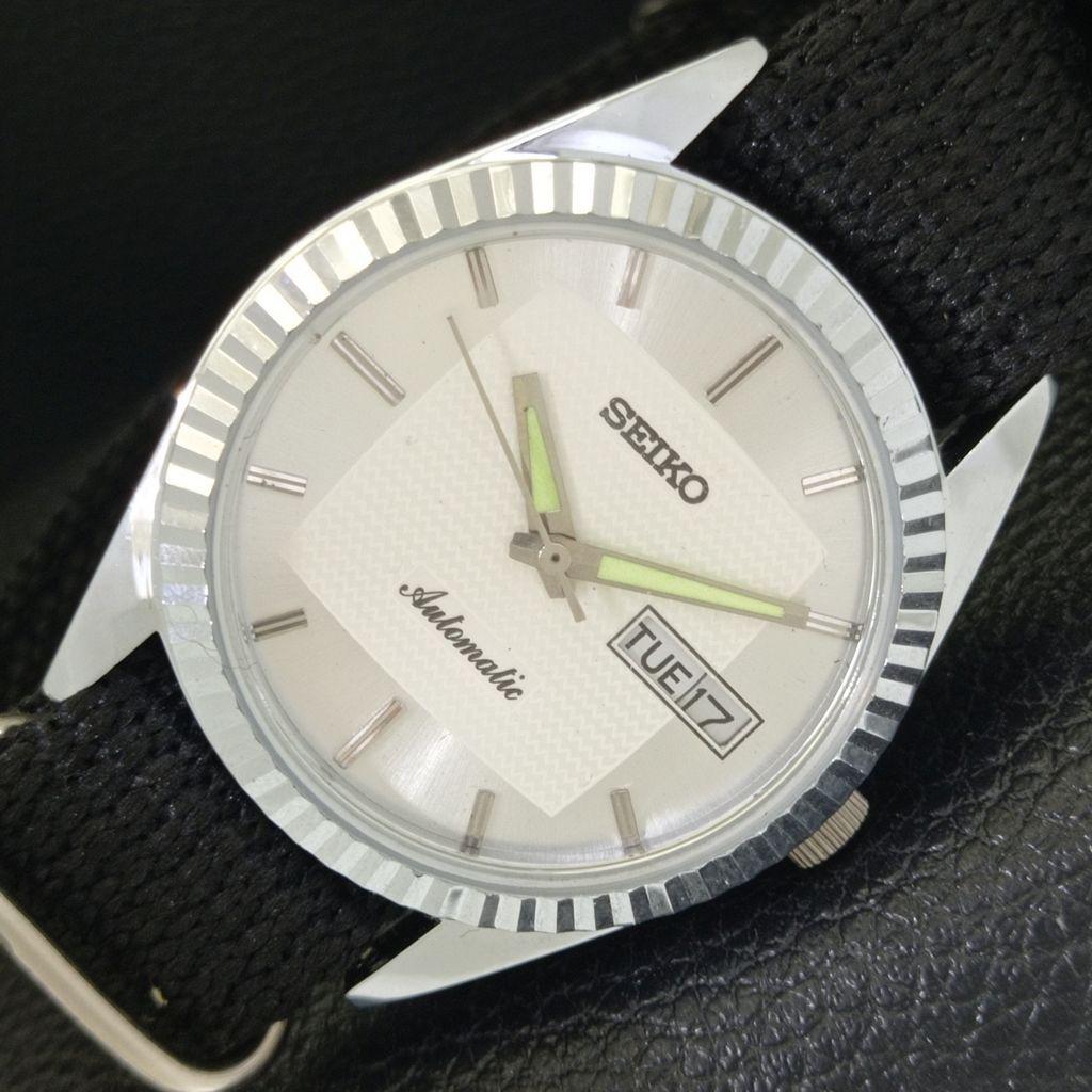 

VINTAGE REFURBISHED SEIKO AUTOMATIC 6309A JAPAN MENS SILVER DIAL WATCH a701695-5 R206c-a701695