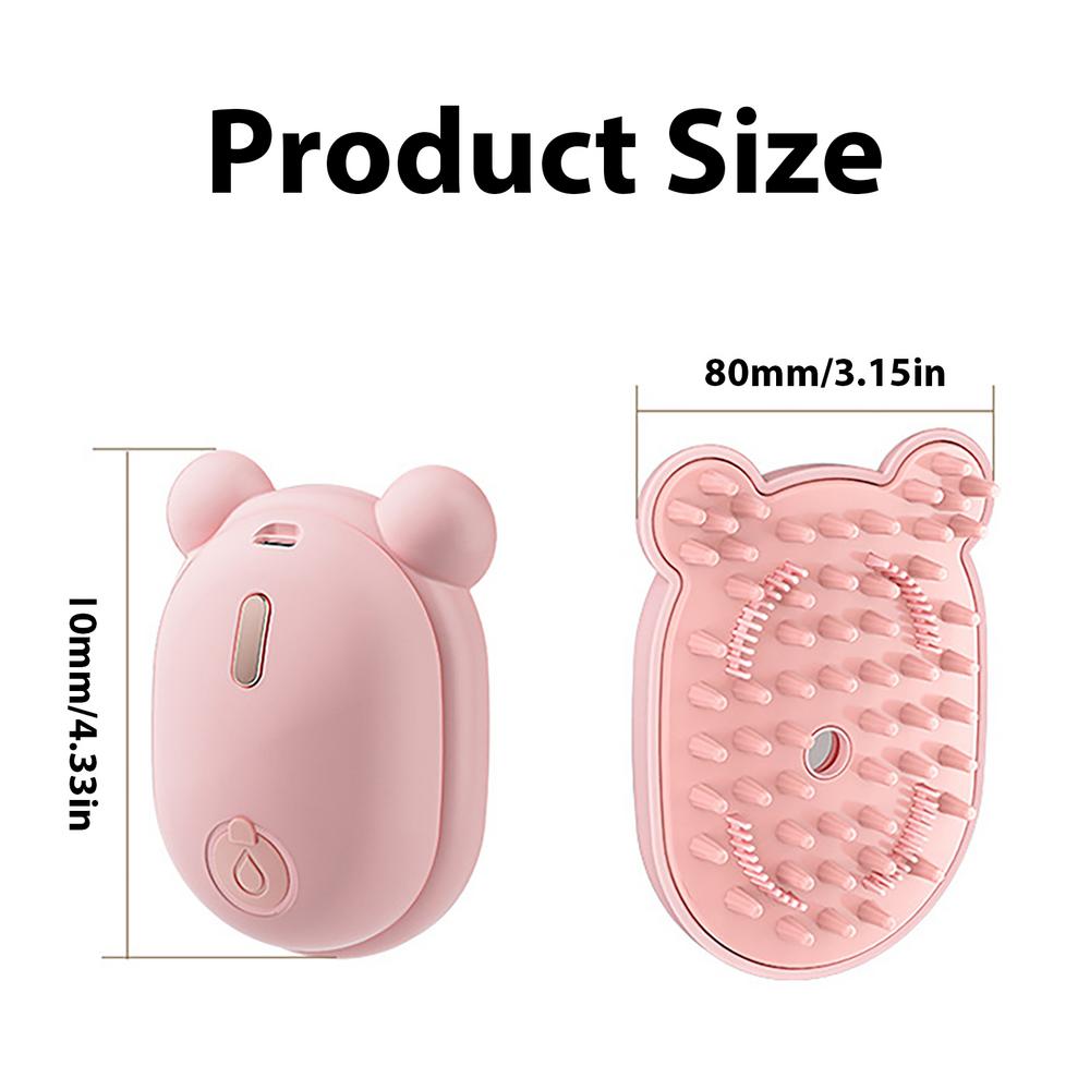 Cat Steam Brush Shampoo Hair Brush With Fine Spray Soothing Massage Rubber Comb Liquid Adding Port