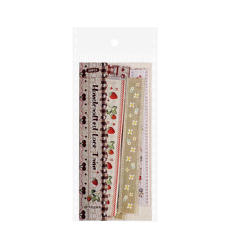 Yi Niao Handmade Retro Lace Sticker Pack: 6 Styles for Journaling & Collage Decoration