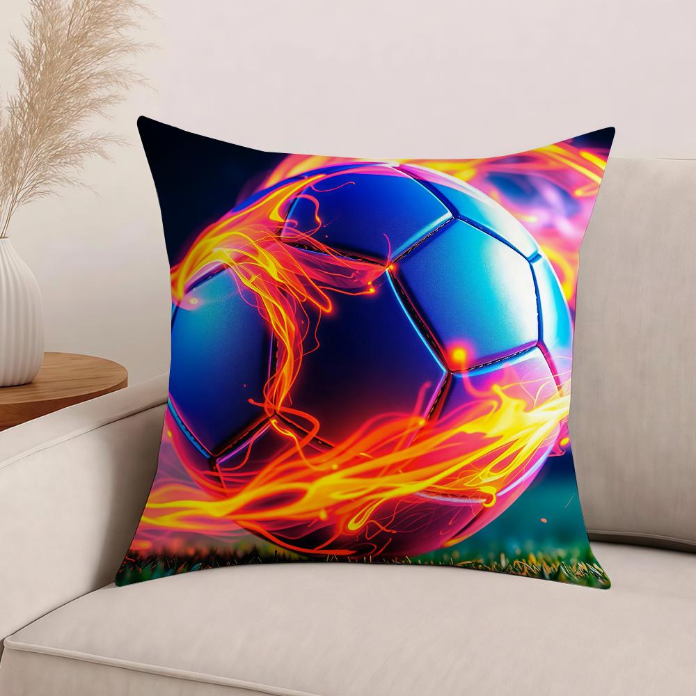 Cool Colorful Graffiti Football Fashion Pillow Case Office Cushions Suitable For Sofa Car Bedroom Decorative Cushion Cover