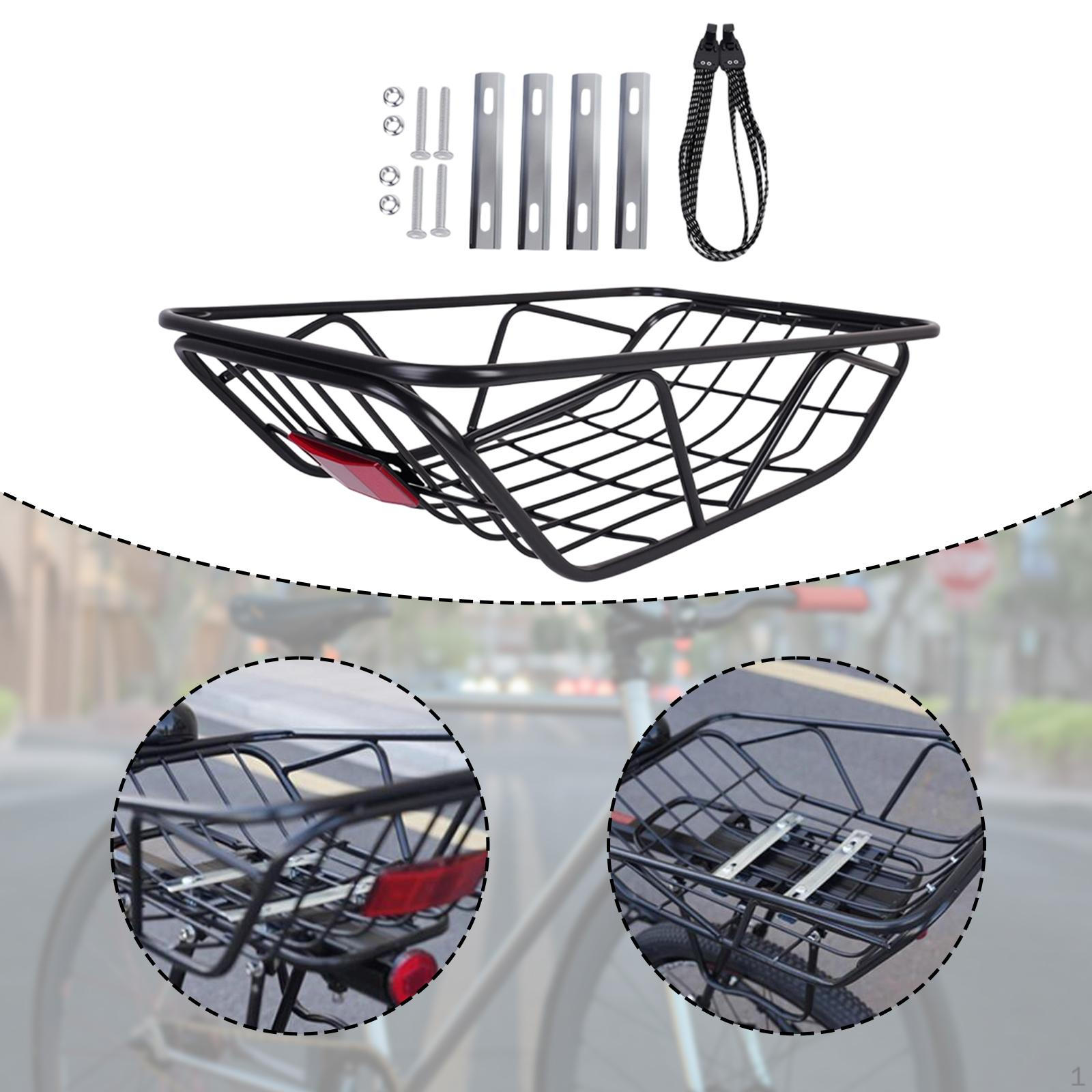 

Rear Basket Cargo Carbon Steel Easy to Install Luggage Storage Organizer Dogs Carrier for W shaped
