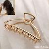 Simple Metal Geometric Hair Claw Clips Elegant Geometric Hair Accessories Cross Crab Bath Clip For Women Girl Headwear