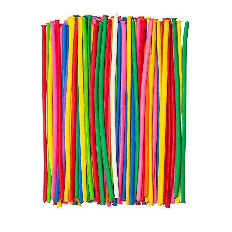 100 Pack Twisting Animal Balloons Assorted Color Thickening Latex Modeling Long Magic Balloons for Birthday Weddings Christmas 25cm