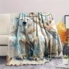 1PC Bohemian Watercolor Animals Print FlAannel Blanket, High Quality Comfortable for All Seasons, Home Decor, Warmth and Comfort