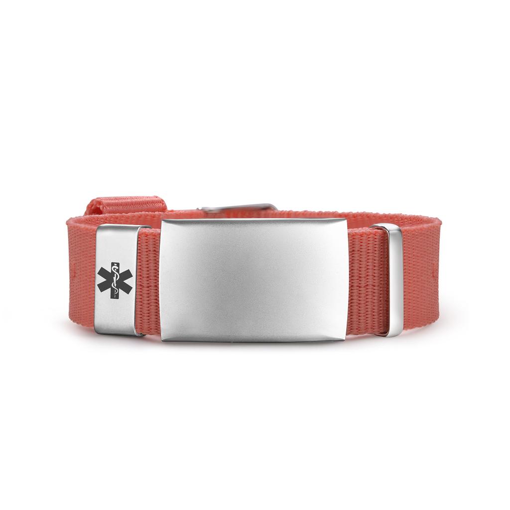 Custom Medical Alert Bracelet for Women, Adjustable Sport ID Wristband Personalized Free Engraving Unisex Ift