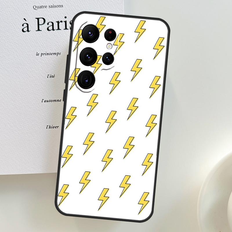 

Lightning Bolt Pattern Case For Samsung Galaxy S26 Ultra S25 S23 S22 S21 S24 Ultra S10 S20 Plus S25 FE Phone Cover Galaxy S21Ultra