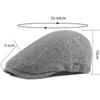 HT4737 Mens Berets Women Spring Summer Breathable Linen Beret Cap Artist Painter Beret Hat Male Female Adjustable Ivy Flat Caps