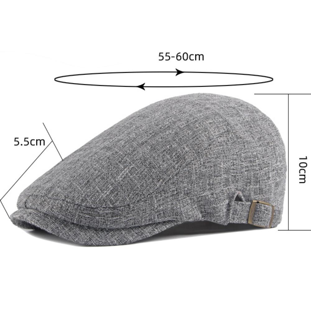 HT4737 Mens Berets Women Spring Summer Breathable Linen Beret Cap Artist Painter Beret Hat Male Female Adjustable Ivy Flat Caps