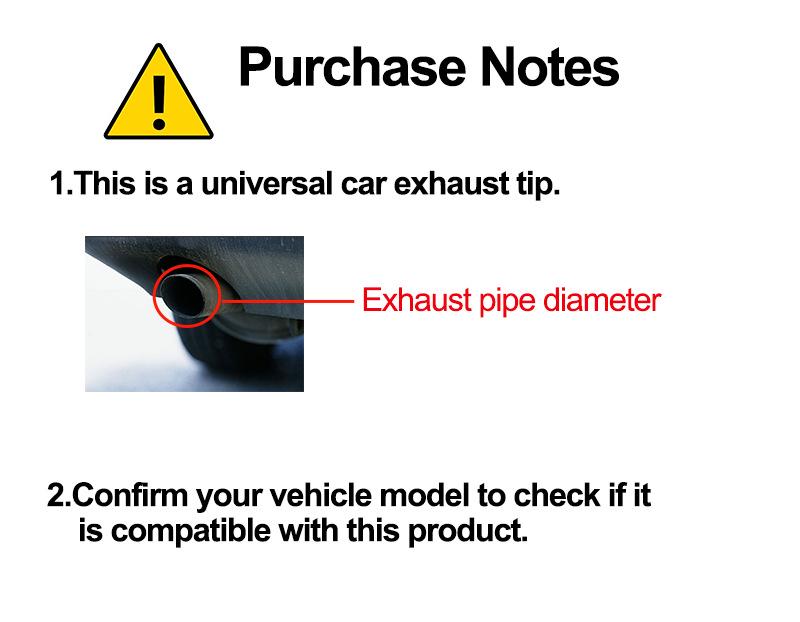 Universal Water Transfer Printed Exhaust Tailpipe, Fits 5.2-5.8CM Diameter for Car Modification