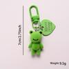 Funny Flocked Frog Keychain Pendant – Cute Decorative Car Accessory