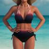 New Sexy Gradual Change European and American Fashion Swimsuit Bikini Women Split Bikini Swimsuit