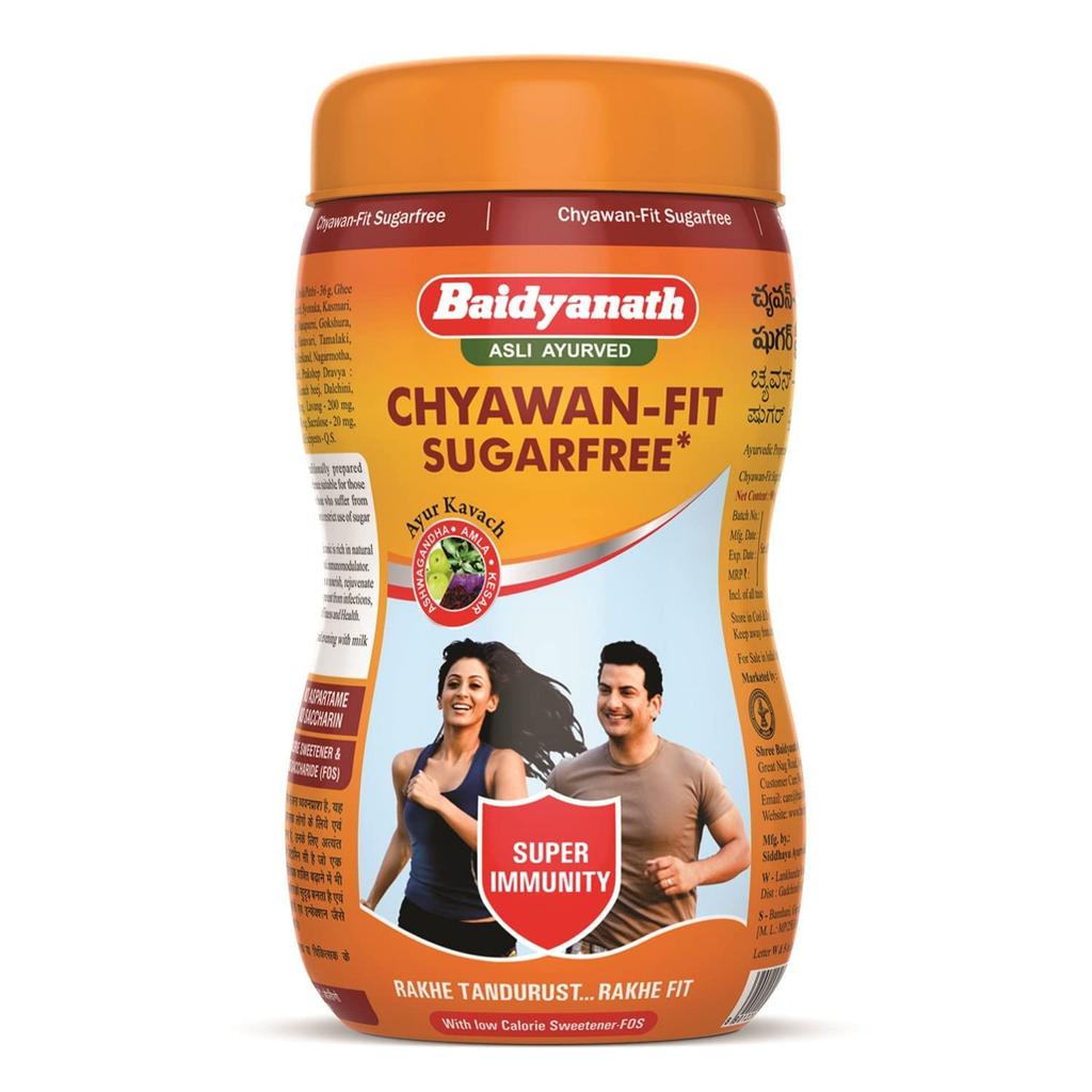 Baidyanath Asli Ayurved Chyawan-fit Sugarfree Chyawanprash 1 Kg Pack of 1 Boosts Energy Immunity