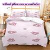 Cartoon characters Pattern Bedding Quilt Set Quilt Cover Pillowcase Home Decoration Birthday Gift (1 * duvet cover + 2 * pillowcase, without core)