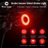 WEST BIKING Bicycle Rear Light Intelligent Brake Sensing Taillights High Visibility Type-C Rechargeable Bike LED Rear Light2