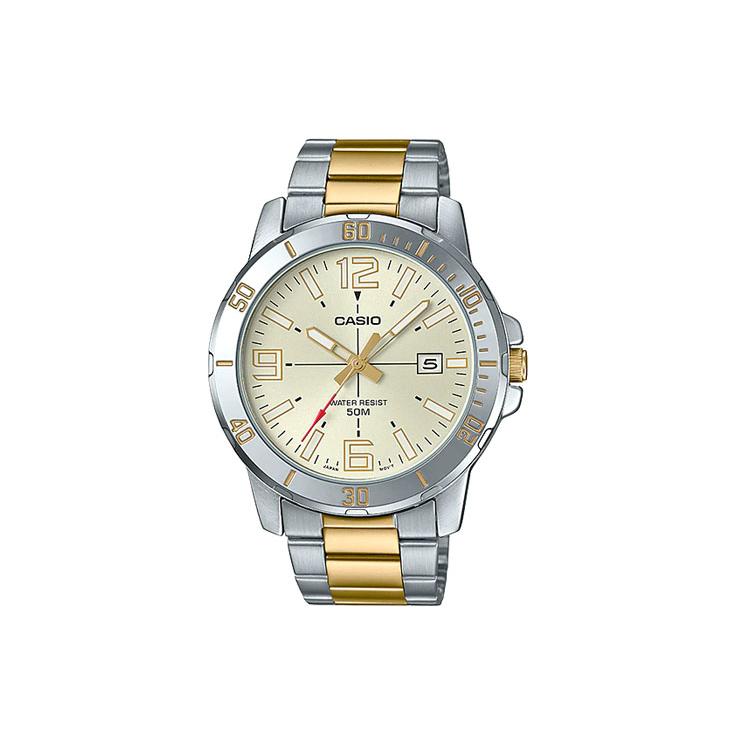 CASIO Men Standard Series White Watch MTP-VD01SG-9B MTP-VD01SG-9B Light Gray Watch Case