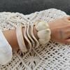 Simple Artistic Retro Wave Bracelet Design Irregular Shaped Elastic Bracelet