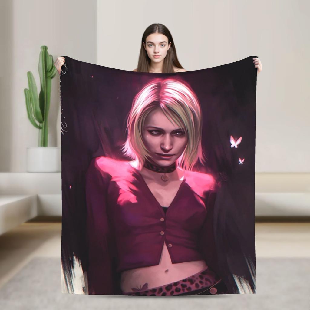 Silent Hill Horror Movie Games Super Soft Blankets Plush Bedding Throws Comfortable Couch Chair Flannel Bedspread Sofa Bed Cover