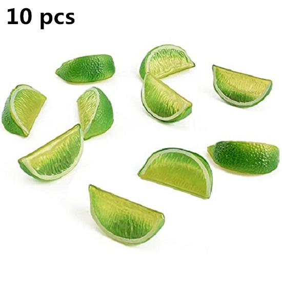 

3 цвета, искусственные фрукты, имитация ломтиков лимона, модель поддельных фруктов, вечерние, кухонные, свадебные украшения, упаковка из 10 шт.