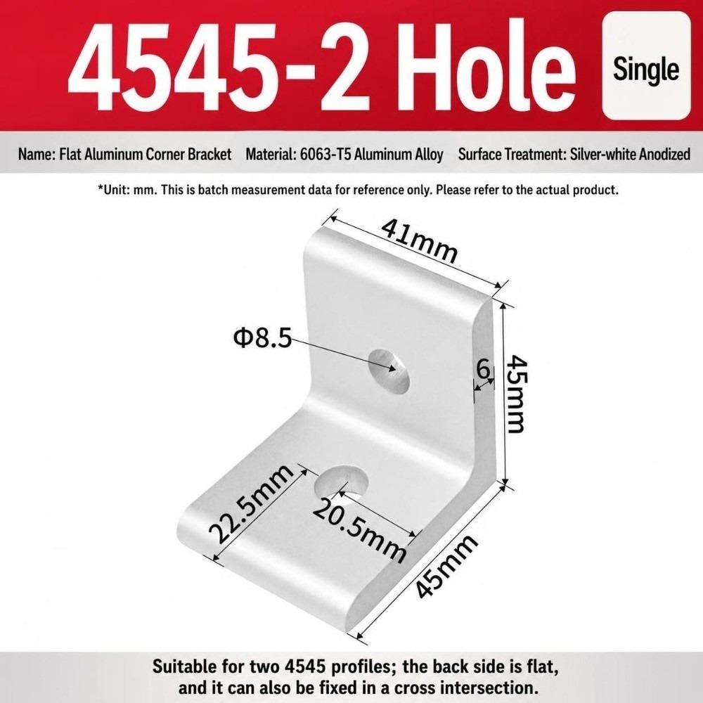 Flat Shape Aluminum Angle Bracket Solid Body Right Angle Bracket For Workbench Build