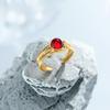 Gold-Tone Stainless Steel Hollow Finger Ring for Women - Non-Fading, Openable, Simple Design.