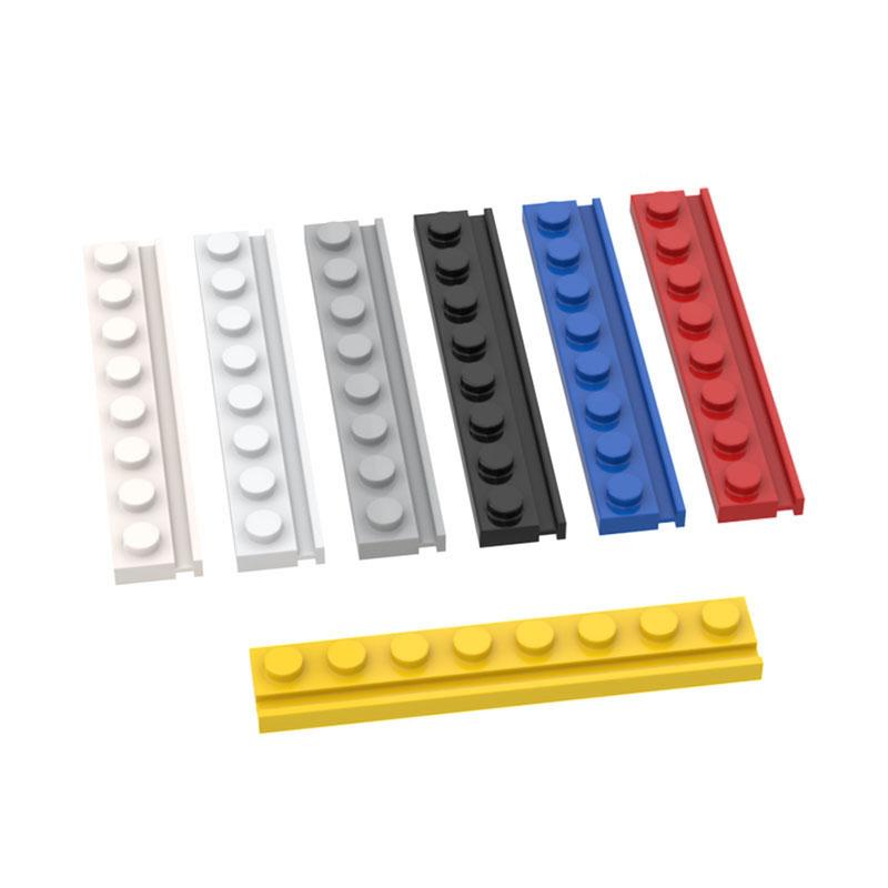 50g/28PCS 4510 1x8 Plate with Groove Building Blocks Moc Accessories Creativity with Brick Toys Children Gift Box