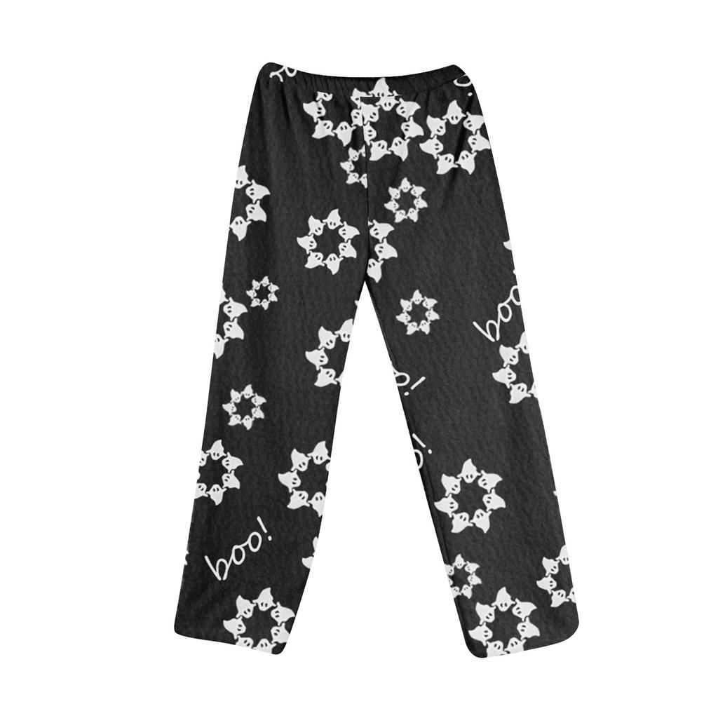 Anime Pajama Pants Sleepwear Casual Drawstring Elastic Waist Pants Comfy Straight Yoga Loose Trousers