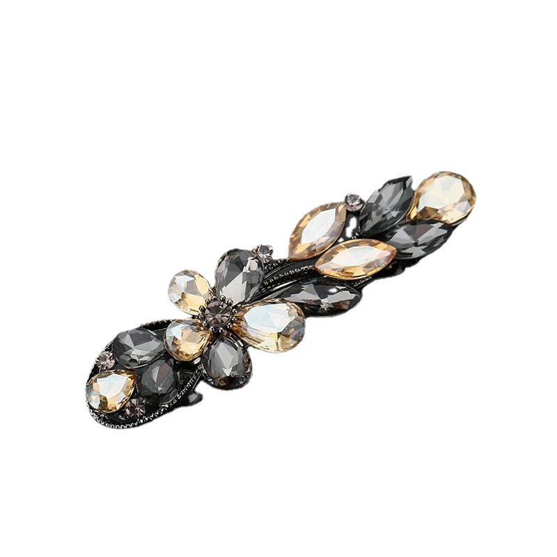Geometric Rhinestone Crystal Hair Clip - Korean Style Celebrity Trend for Bangs and Straight Hair