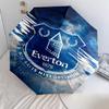 Padrão do Everton FC, guarda-chuva de dobra automática, design portátil e dobrável, 8 varetas, um presente de Natal ou de aniversário.