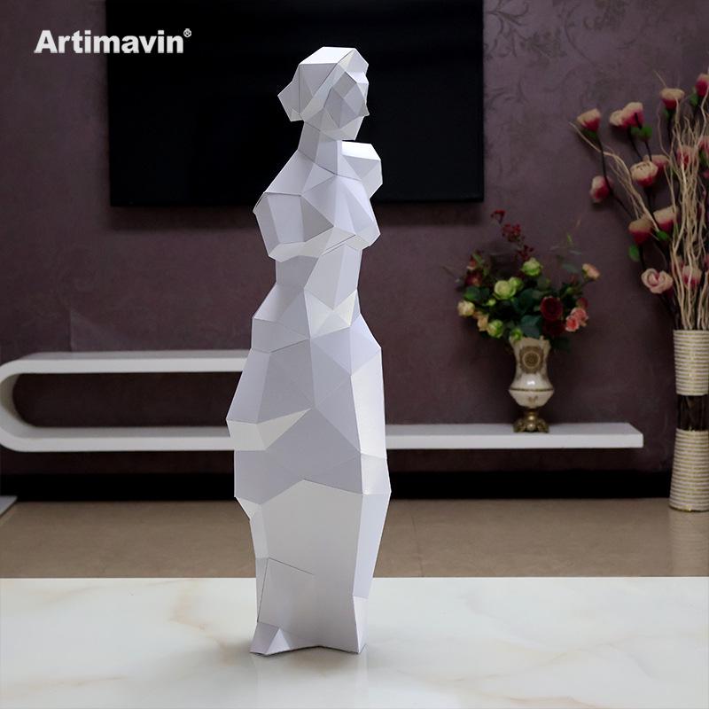 Venus Goddess Origami DIY Kit - Handmade Paper Model for Home Decor