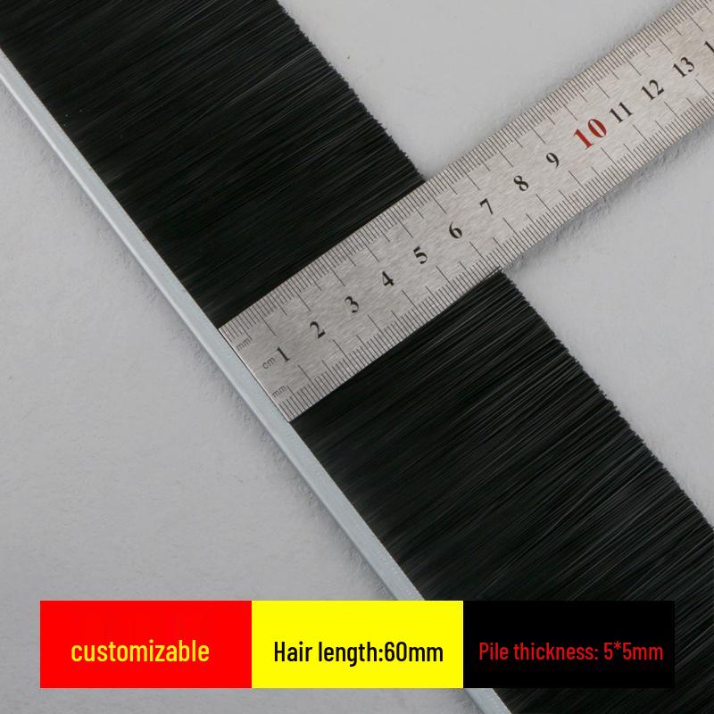 Braune kundenspezifische Nylonborstenbürste für staubdichte Abdichtung und Drehtüren