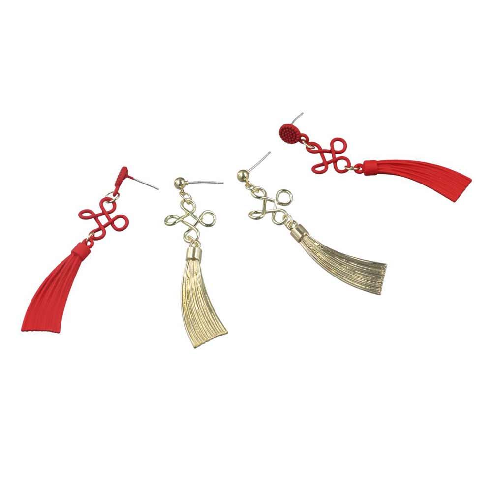Schmuckzubehör Chinesisches Neujahr Ohrringe Hängeohrringe Damen Ohrhaken Chinesischer Knoten Ohrringe
