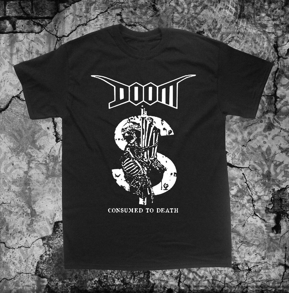 Doom Consumed to Death Skeleton Dollar T-shirt
